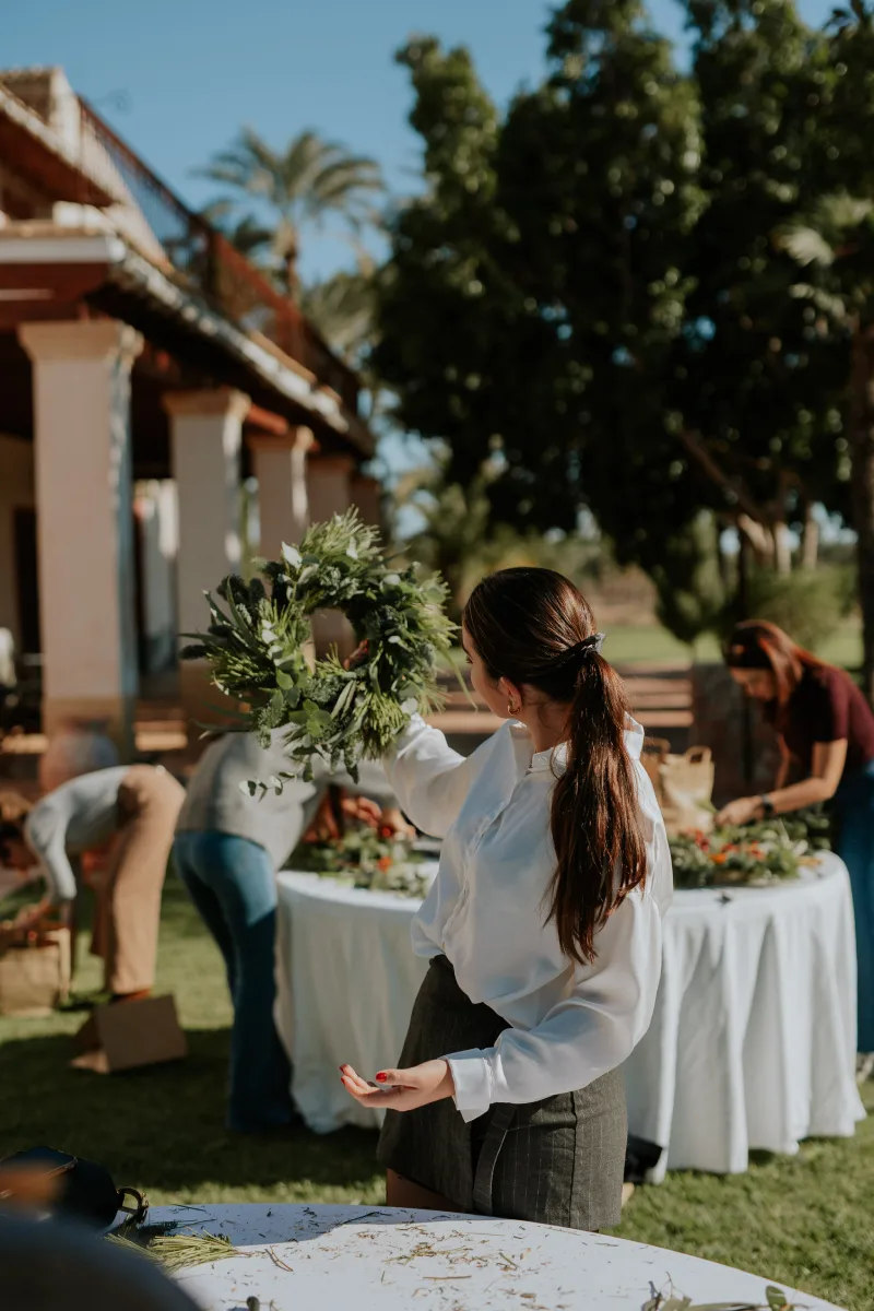 Taller de coronas florales